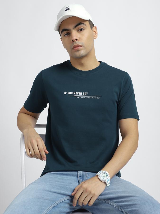 R&B Men's Indigo Printed T-Shirt