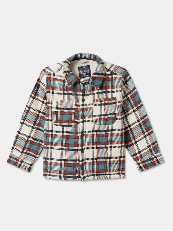 Boys Regular Fit Full Sleeve Spread Collar Shirt