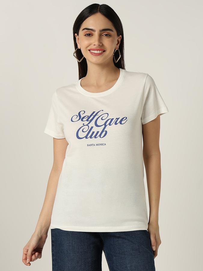 R&B Women Ivory Typography T-Shirt