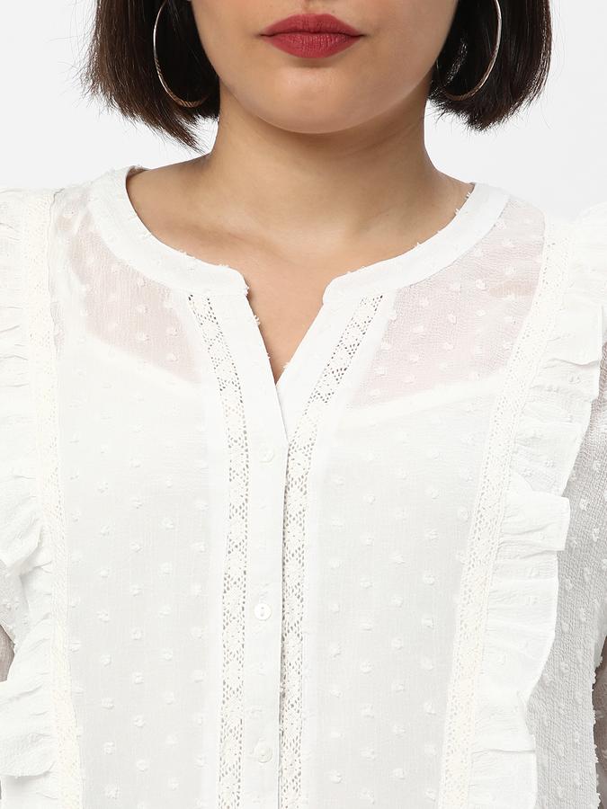 Women Swiss Dot Top image number 3