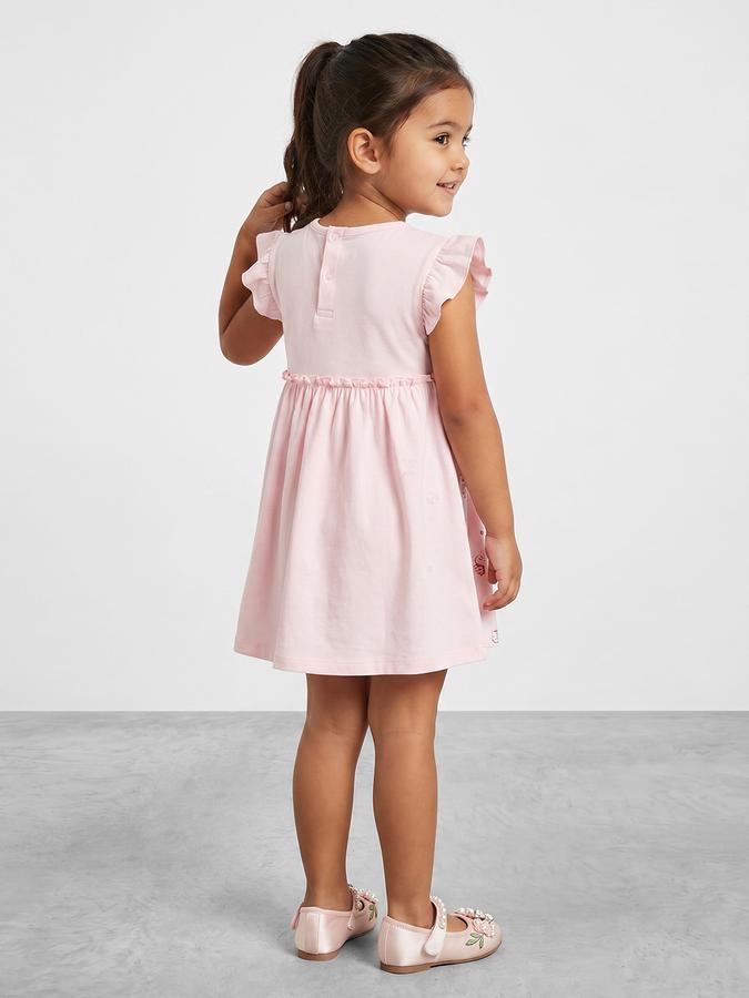 R&B Girl Pink Hello Kitty Flutter Sleeves Fit and Flare Dress