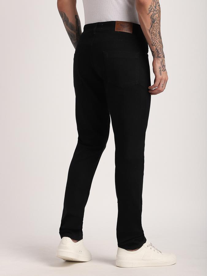 Men Cotton Blend Slim Fit Mid Rise Clean Look Jeans