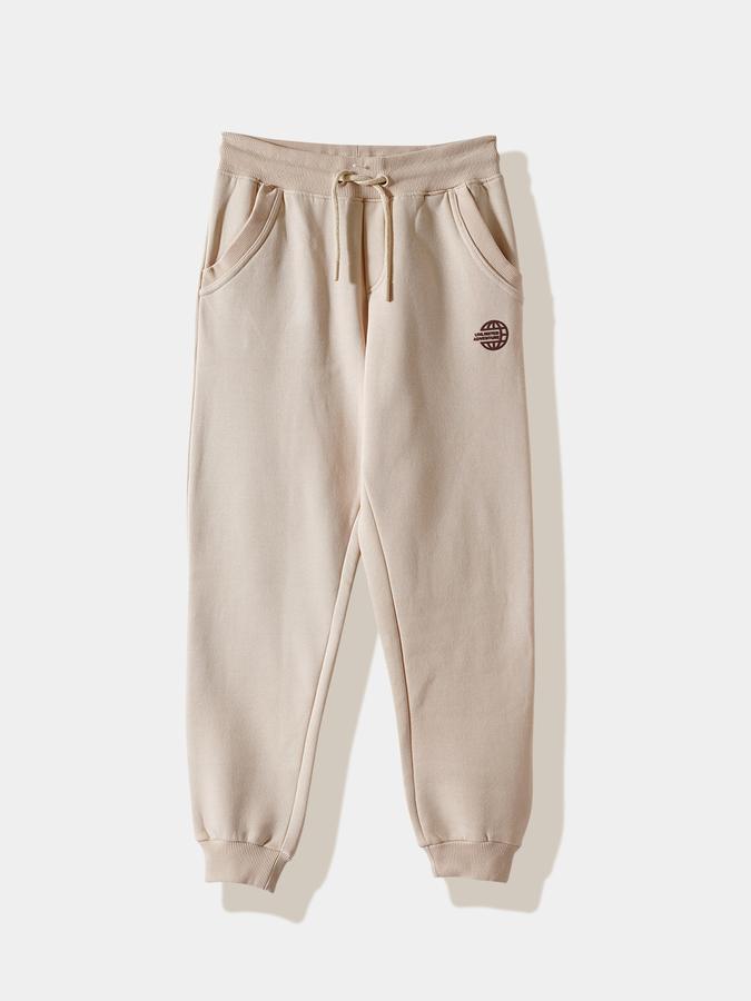 Boys Cotton Tapered Fit Drawstring Waist Cuffed Hem Joggers