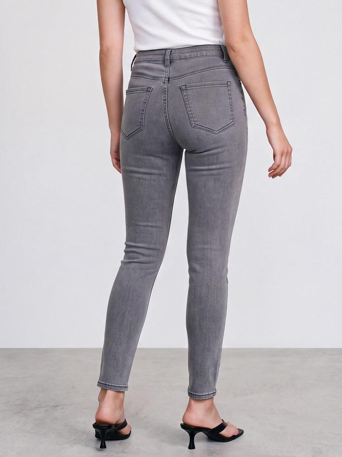 R&B Women Dark Grey High-Rise Denim Jeans