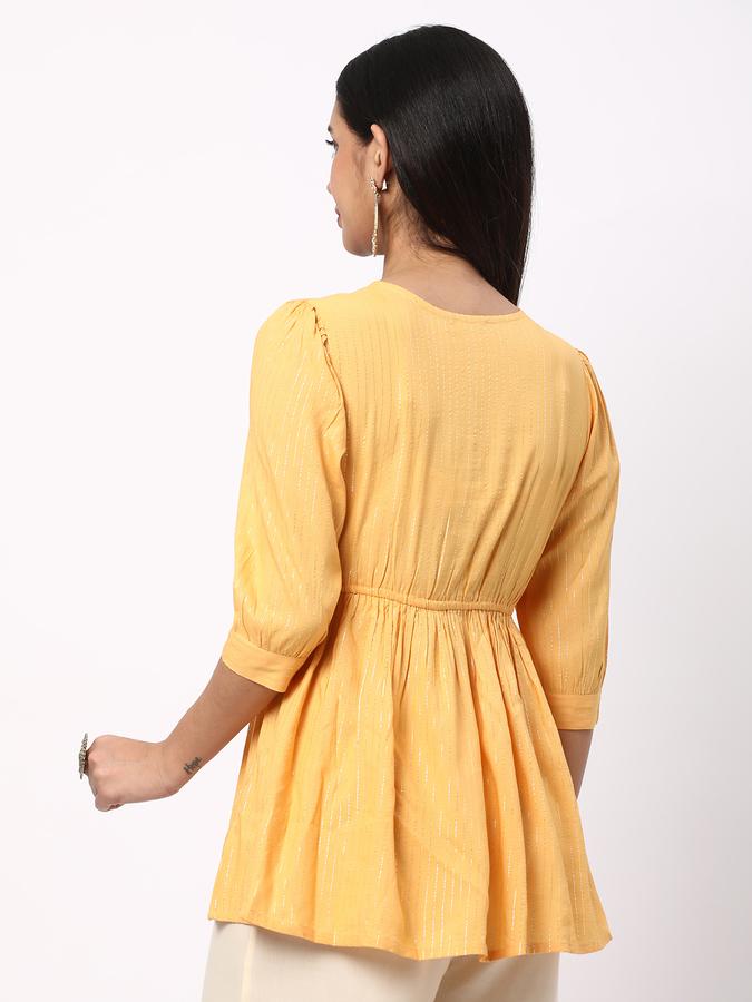 Women Striped V-Neck Tunic image number 2