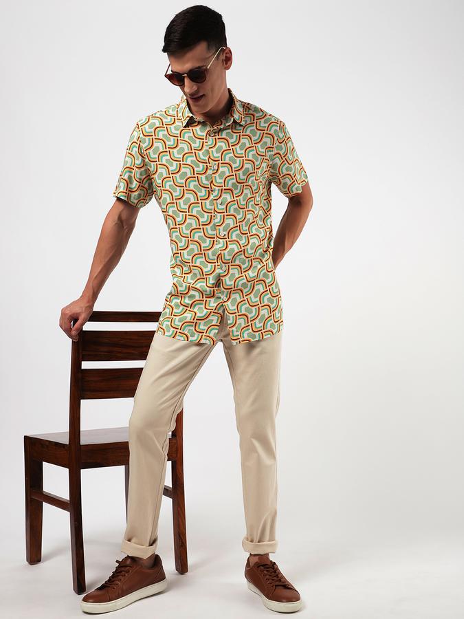 R&B Beige Men Casual Trousers image number 1