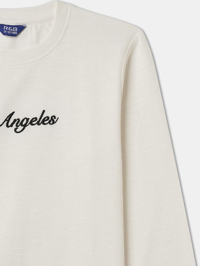 Boys Solid Pure Cotton Regular T Shirt image number 2