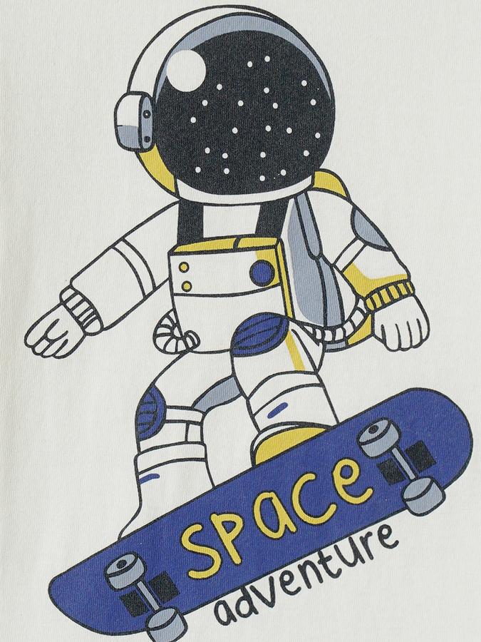 Boys Cotton Regular Fit Crew Neck Graphic T-shirt