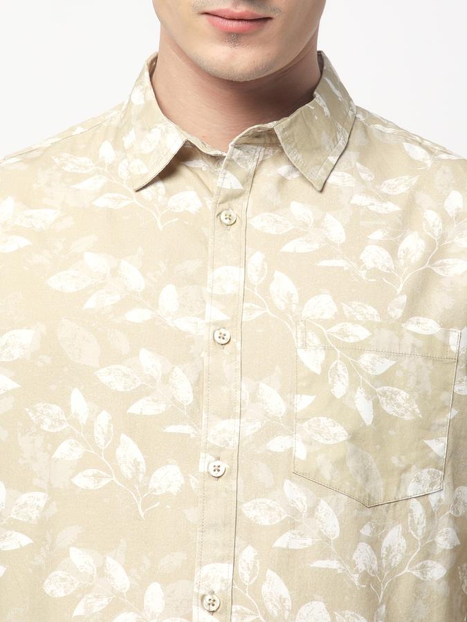 R&B Men's Sand Printed Shirt