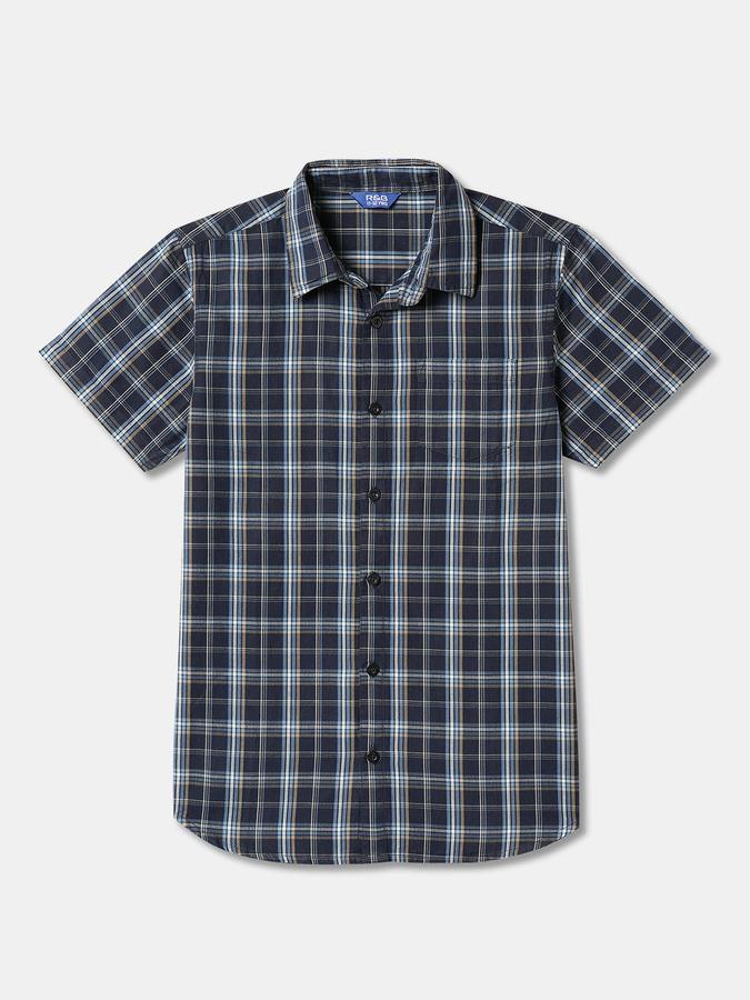 Boys Regular Fit Short Sleeve Button-Down Collar Shirt