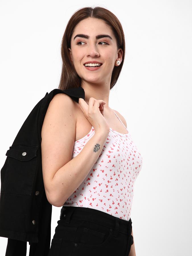 Women Cotton Regular Fit Scoop Neck Floral Print Camisole