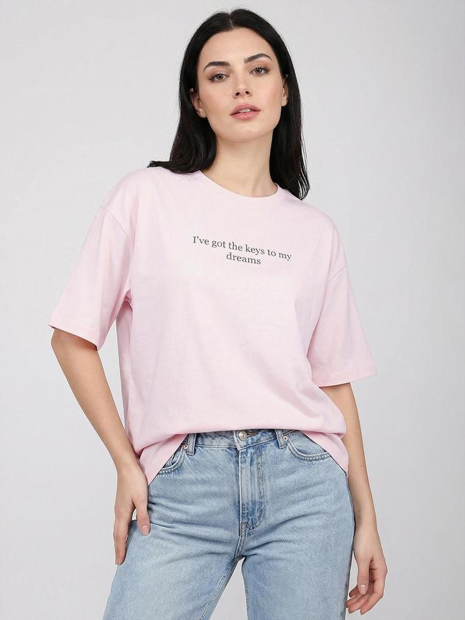 R&B Pink Solid Women Regular fit Top 