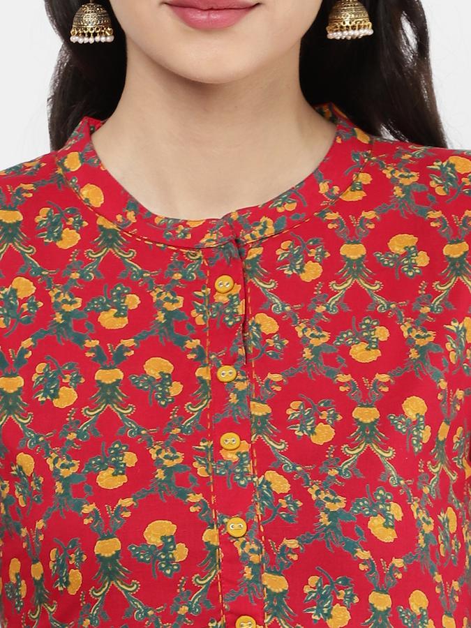 R&B Red Women Kurtas image number 3