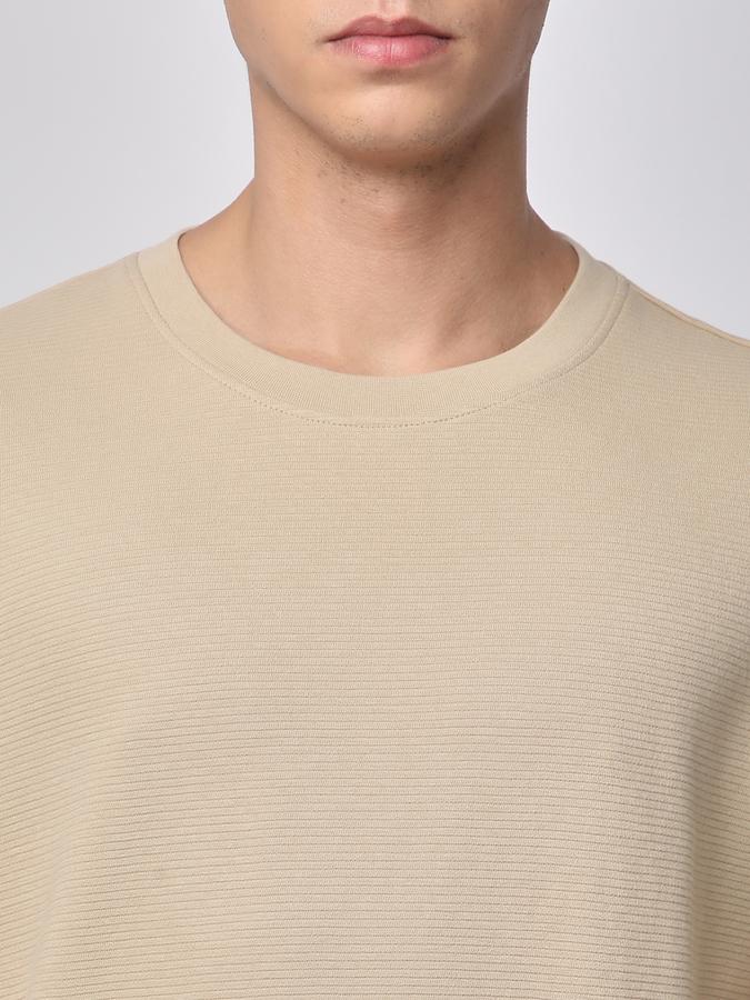 Men Cotton Relaxed Fit Crew Neck Solid Sweatshirt