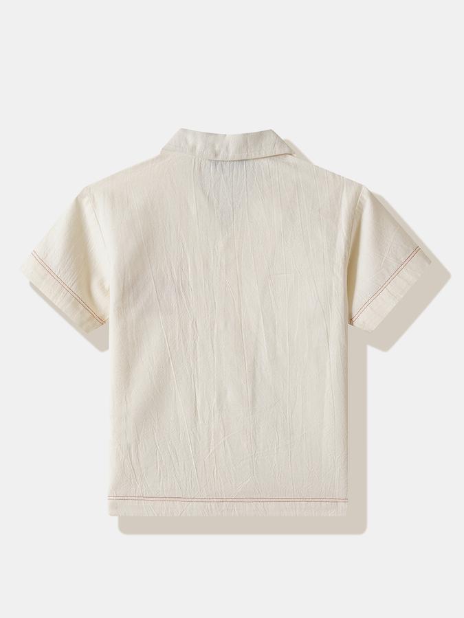 Boys Cotton Regular Fit Short Sleeve Graphic Shirt