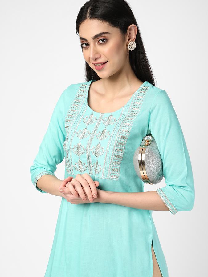 R&B Women Blue Kurtas image number 0