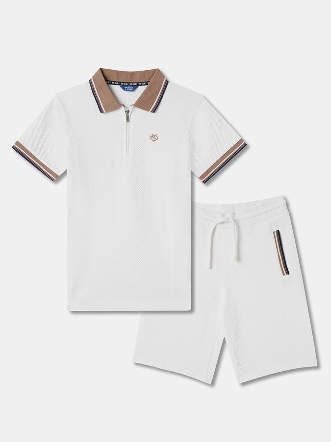 Boys Ribbed T-Shirt & Shorts Set