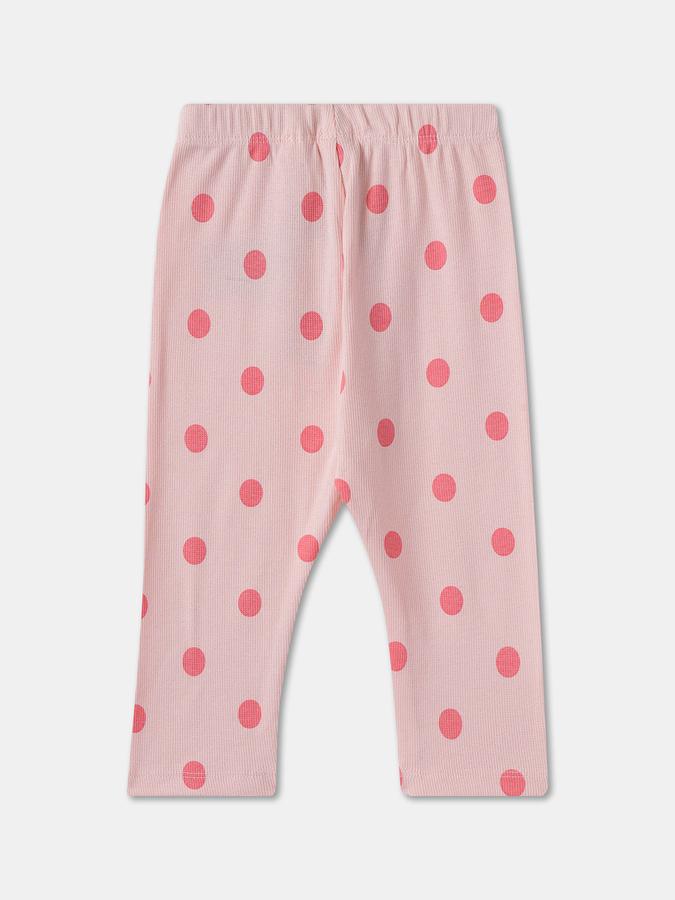 Girls Polka Dot Full Length Mid Rise Legging