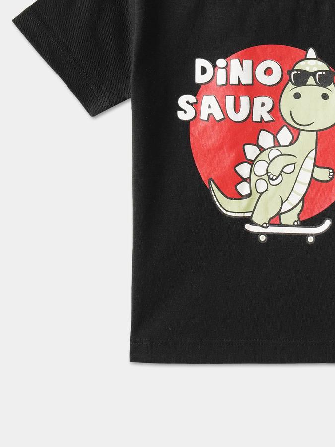 Boys Cotton Regular Fit Crew Neck Graphic T-shirt