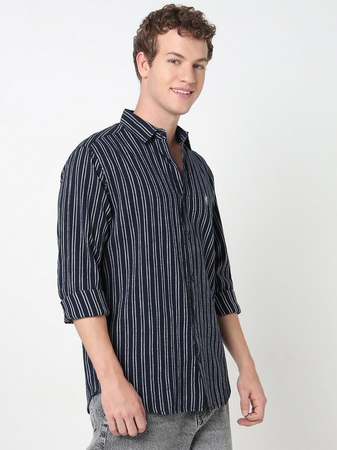 R&B MEN'S TEXTURE LONG SLEEVE Casual SHIRT image number 2