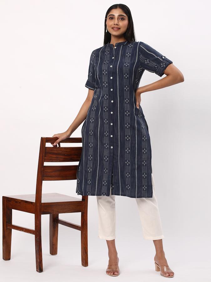 Women Printed Straight Kurta image number 1