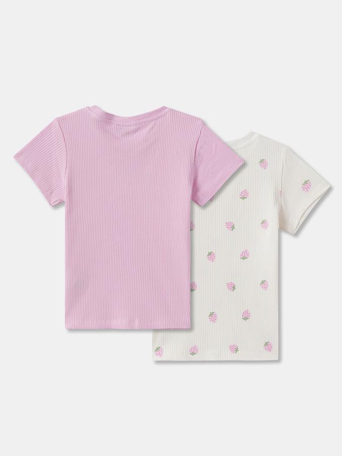 Girls Graphic Print Pure Cotton Regular T Shirt image number 1