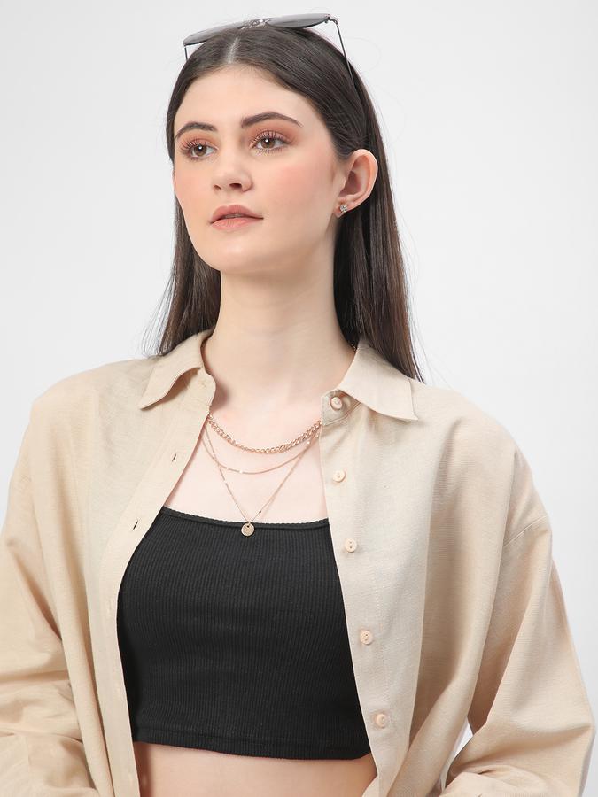 R&B Women's Solid Linen Shirt