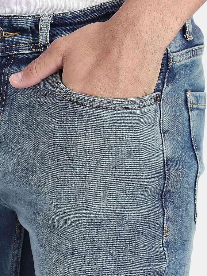 R&B Blue Slim Fit Men Mid Rise Jeans