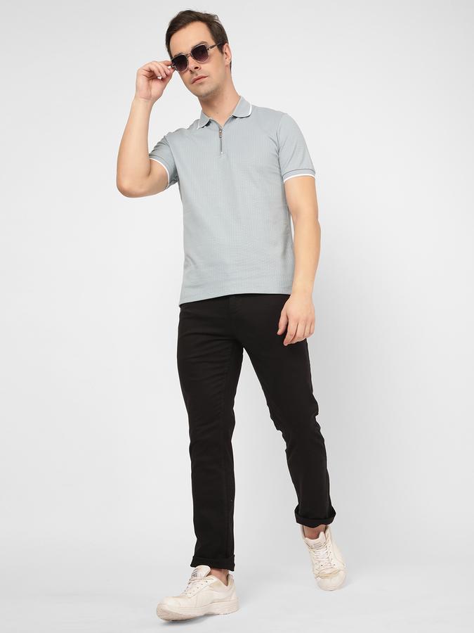 Men Cotton Regular Fit Flat Front Solid Trousers