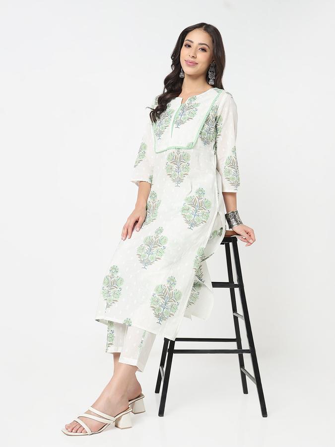 Women Cotton Printed Kurta and Trousers Set
