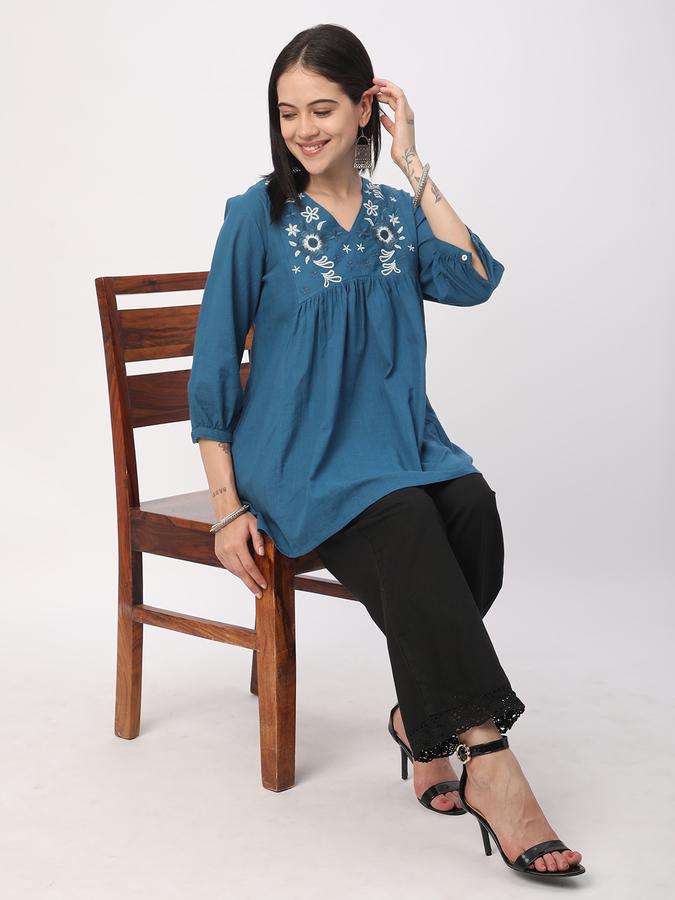 Casual Embroidered Women Top image number 1