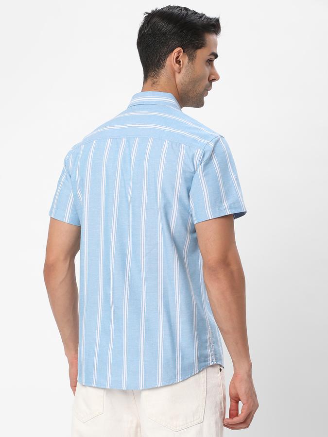 R&B Men Blue Casual Shirts image number 2