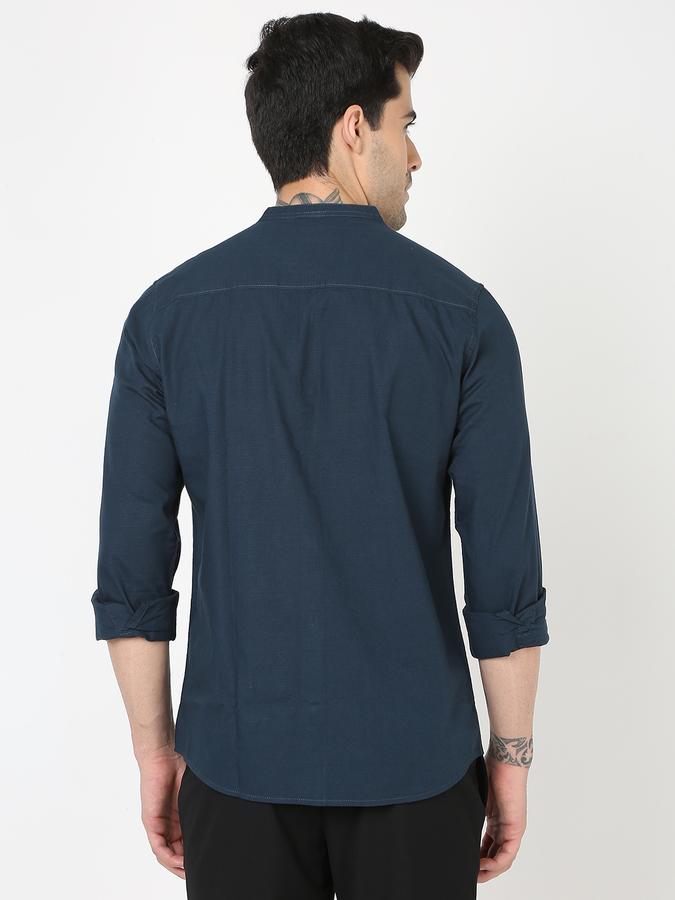 Men Regular Fit Shirt Mandarin Collar image number 3