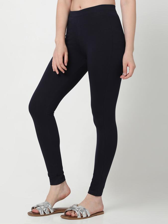 Women Cotton Skinny Fit High Rise Solid Tights