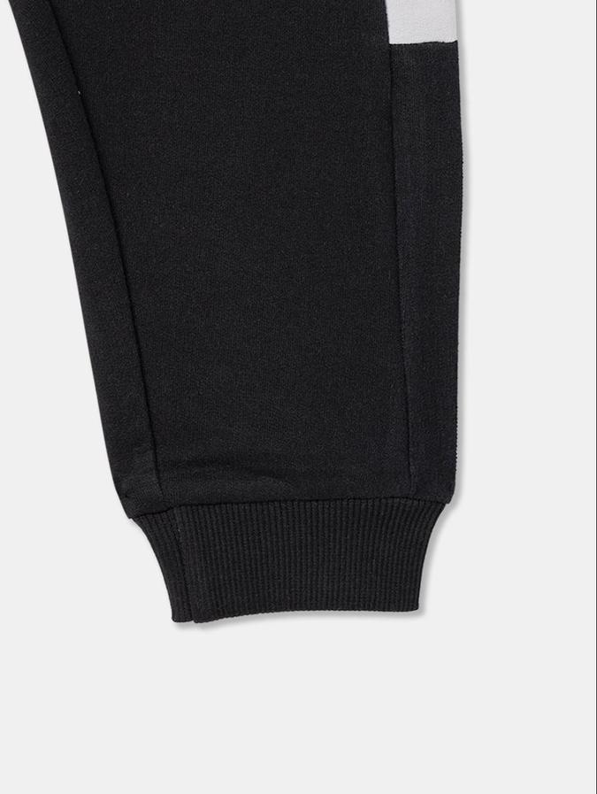 R&B Black Graphic Relaxed Fit Boys Track Pant