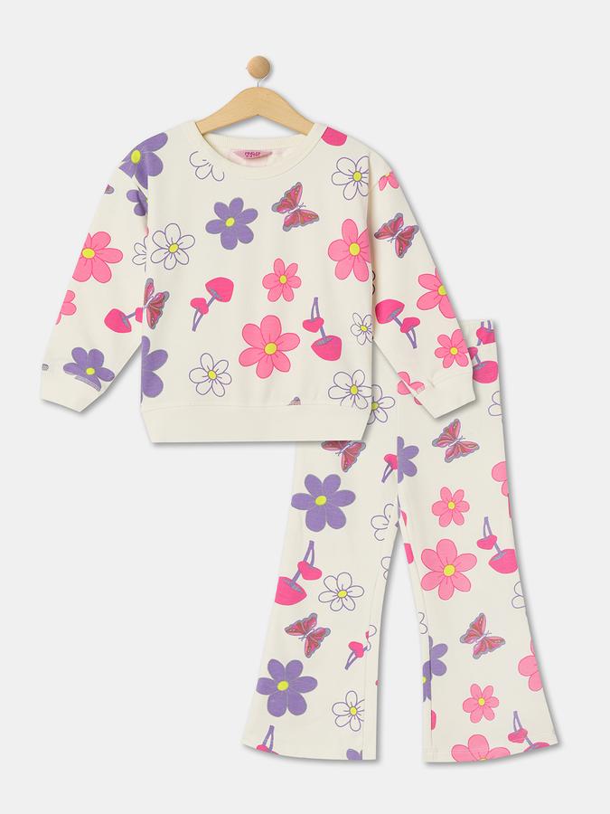 Girls Printed Pants & Top Set