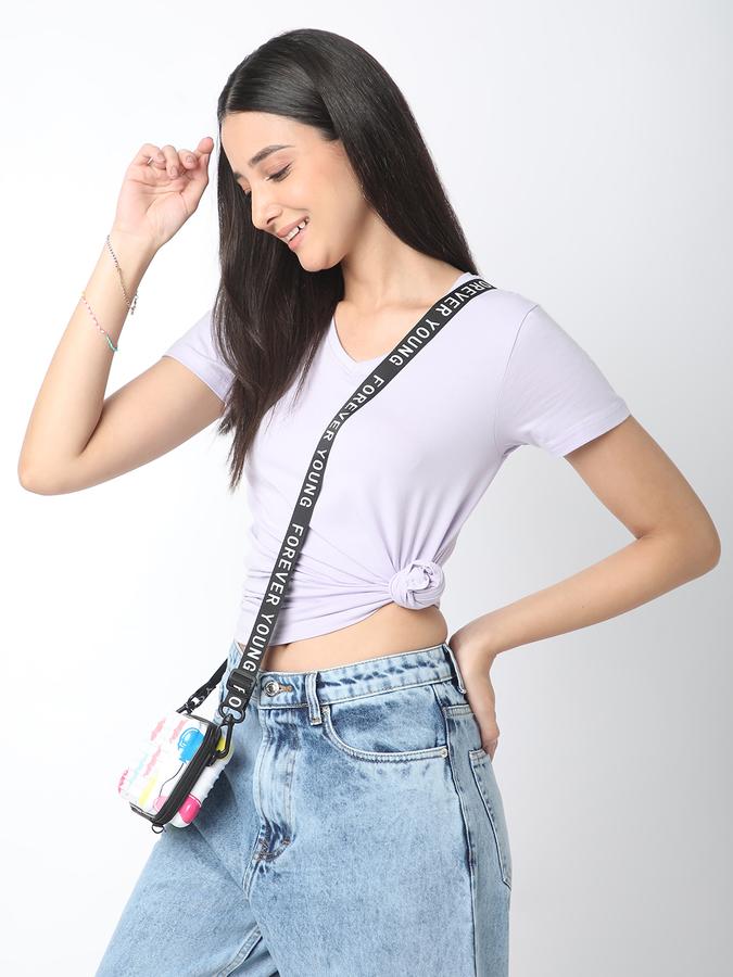 Solid Women V Neck T-Shirt image number 0