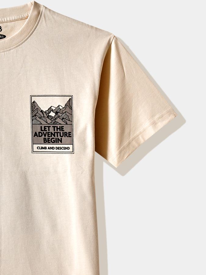 Boys Cotton Regular Fit Crew Neck Graphic T-shirt