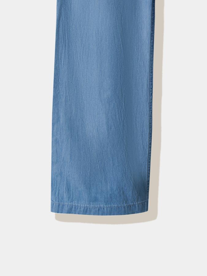 Girls Cotton Regular Fit Elastic Waist Solid Jeans