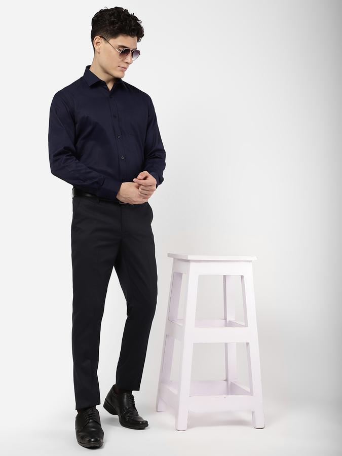 R&B Blue Men Formal Shirts image number 1
