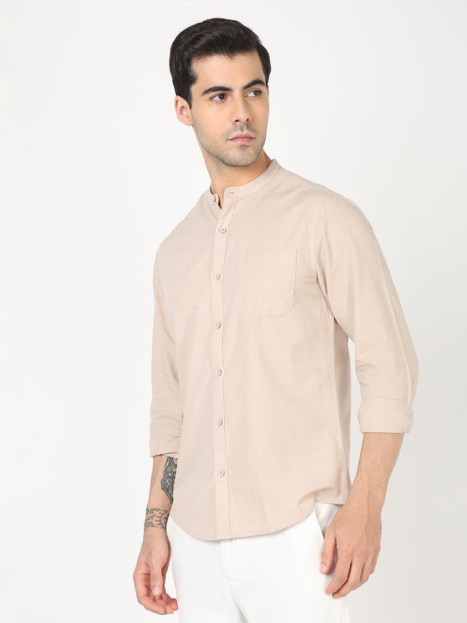 Men Regular Fit Shirt Mandarin Collar image number 1