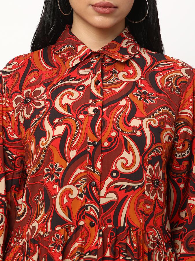 Women Floral Print Fit & Flare Dress image number 3