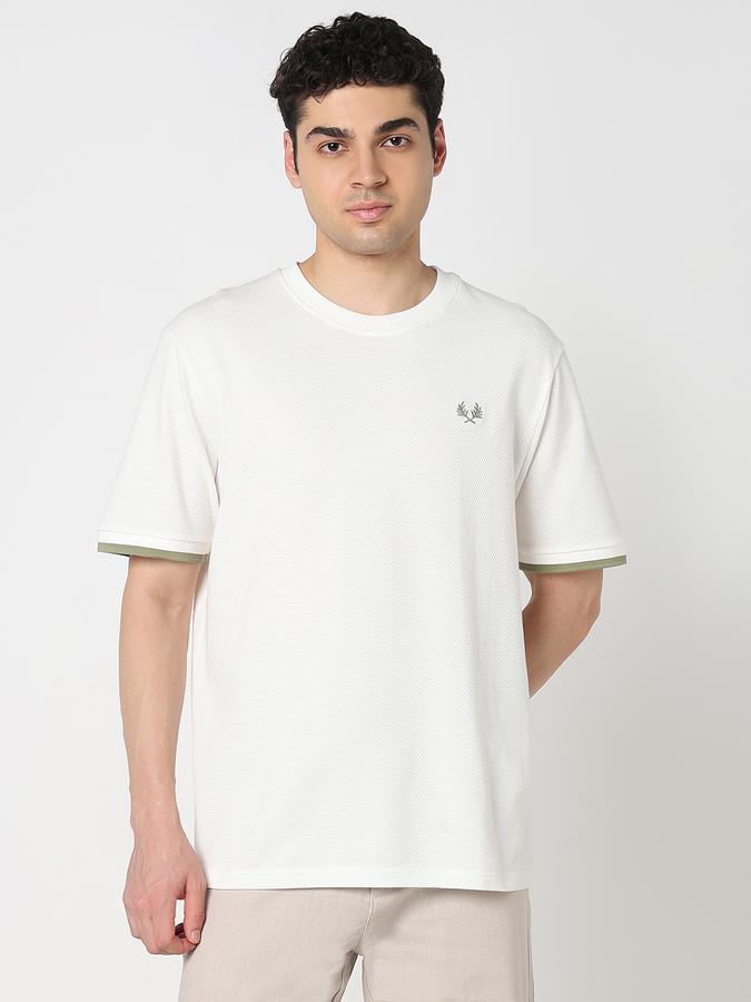 R&B Solid Men Round Neck T-Shirt image number 1