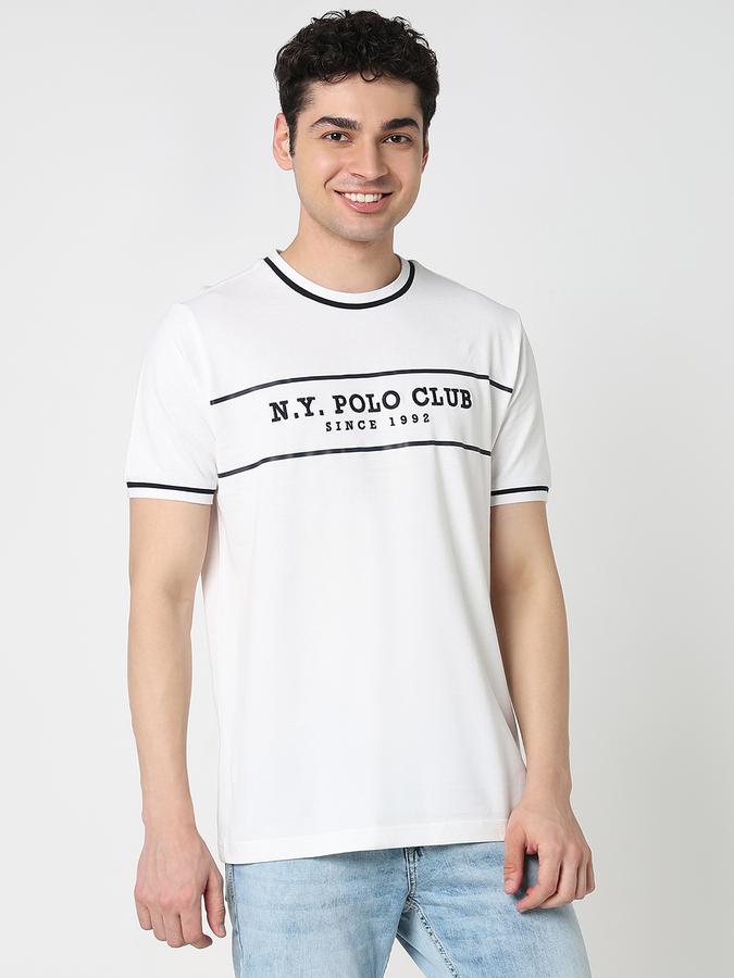 R&B Solid Men Round Neck T-Shirt image number 3