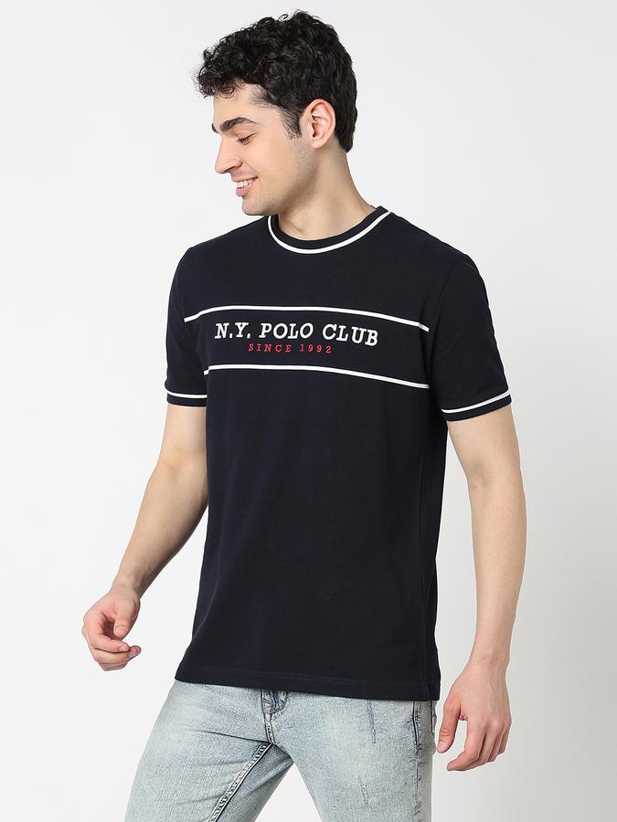 R&B Solid Men Round Neck T-Shirt image number 2