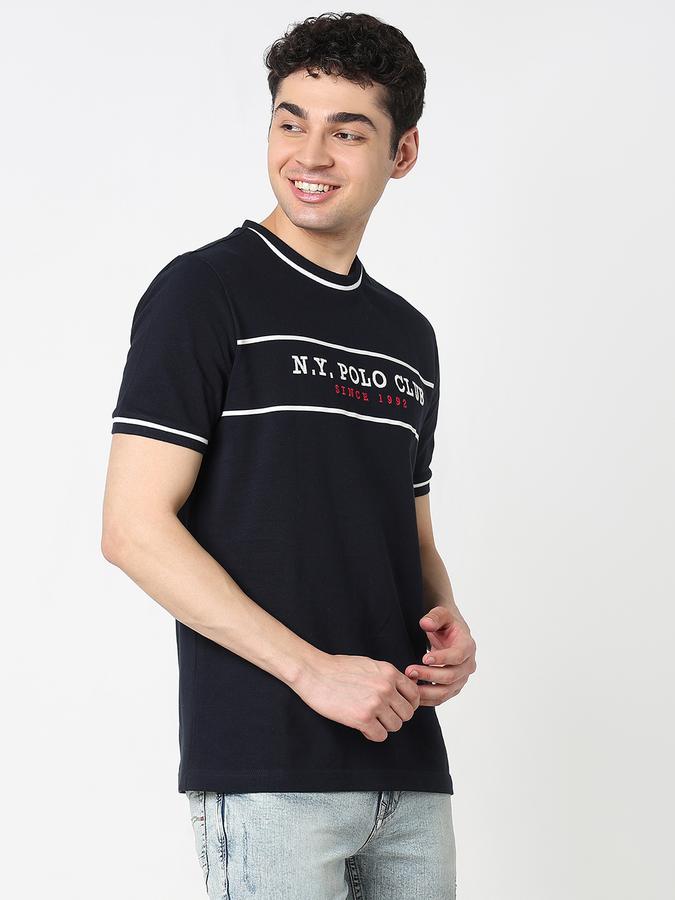 R&B Solid Men Round Neck T-Shirt image number 3