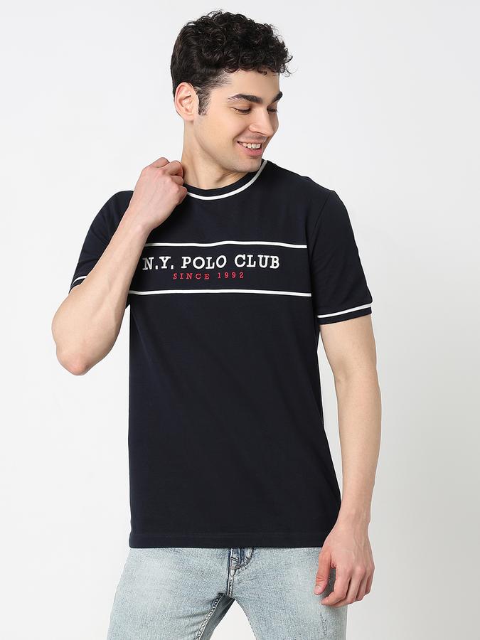 R&B Solid Men Round Neck T-Shirt image number 1