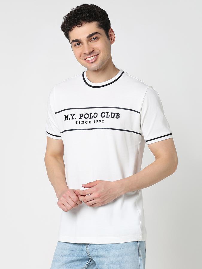 R&B Solid Men Round Neck T-Shirt image number 2