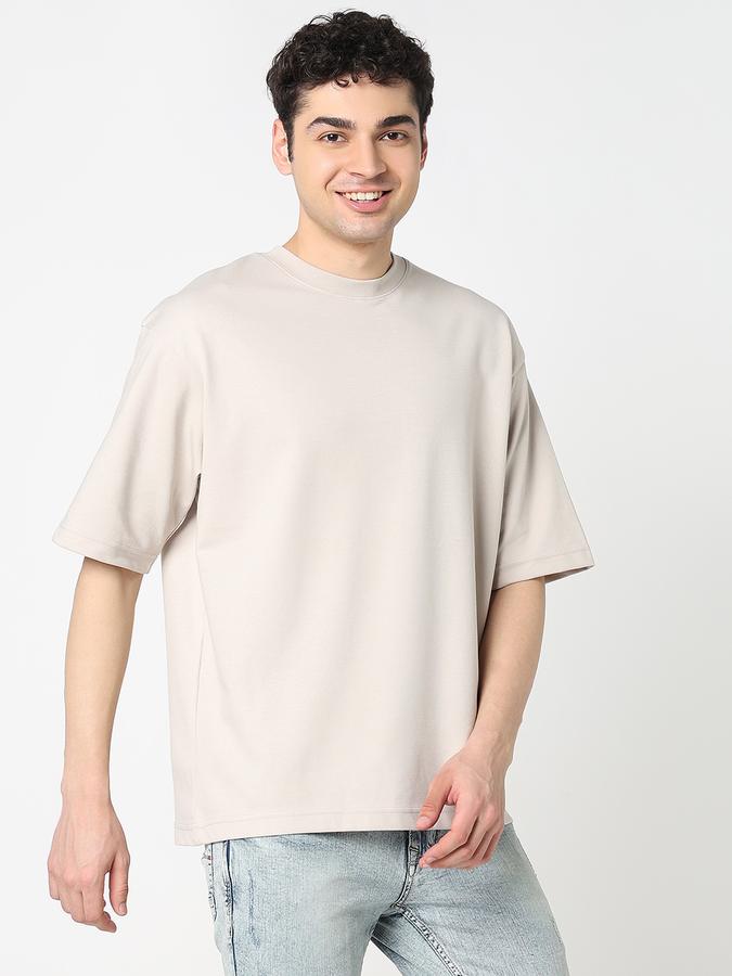 R&B Solid Men Round Neck T-Shirt image number 3