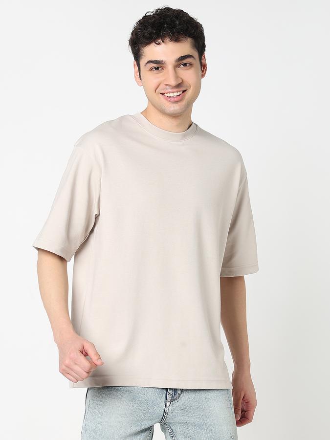 R&B Solid Men Round Neck T-Shirt image number 1